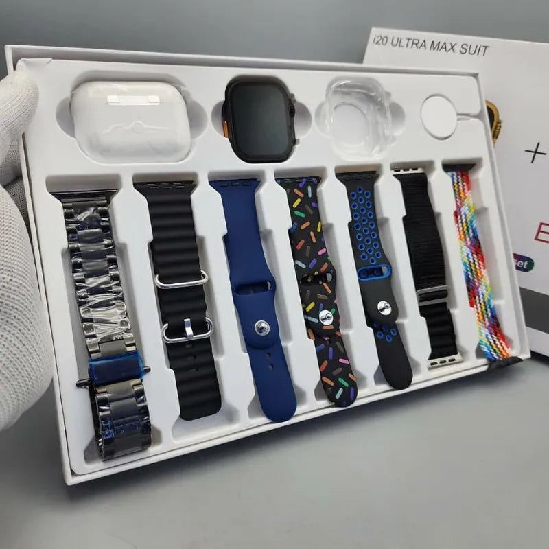 I20 Ultra Golden Smartwatch for Men & Women | Free AirPods | 100% Original