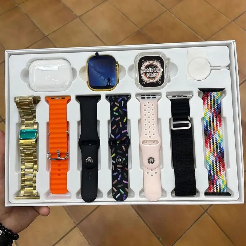 I20 Ultra Golden Smartwatch for Men & Women | Free AirPods | 100% Original